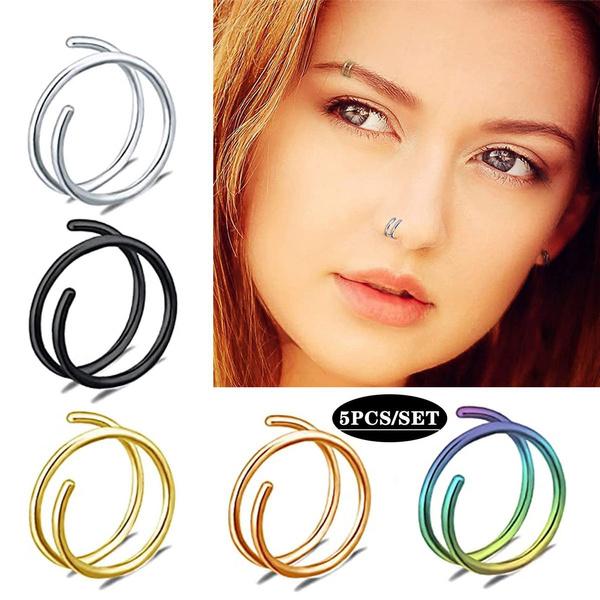 Dropship 18Pcs 20G Nose Ring Hoop For Women Men 316L Stainless Helix Tragus  Lip Septum Ring Cartilage Earring Hoop Piercing Jewelry to Sell Online at a  Lower Price | Doba